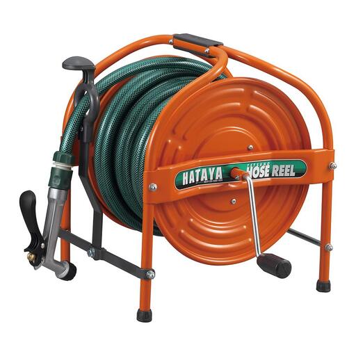 テツノホースリール 塩ビホース21m レバーノズル付 HSA-20N＜オレンジ＞