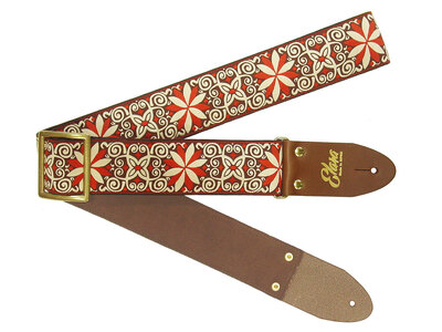 【ギターストラップ】Elara Straps Pinwheel Zinnia Brown　ギター　ベース　アコースティックギター　アコギ　エレキギター　エレキ　ギターストラップ　ベースストラップ　エララストラップ