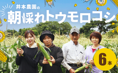 [先行予約]井本農園の朝採れとうもろこし 6本 とうもろこし