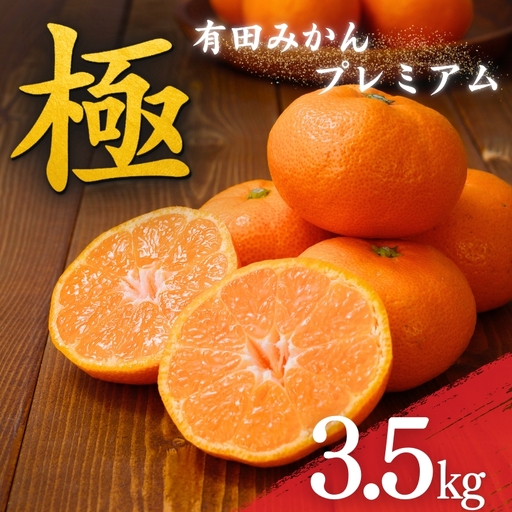 みかん 極 有田みかん プレミアム 約3.5kg【光センサー 高糖度選別品】【nuk168C】 