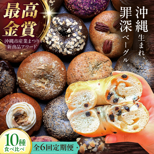ベーグル 【全6回定期便】KOZA Bagel (コザベーグル) 10種セット ベーグル  BCAE006 パン
