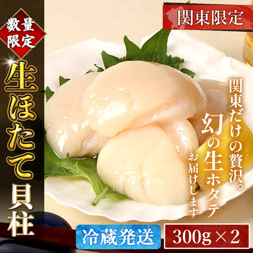 【関東限定！生ほたて】《期間限定》北海道雄武産 生玉ほたて300g×2 塩水パック(冷蔵)【0715102】