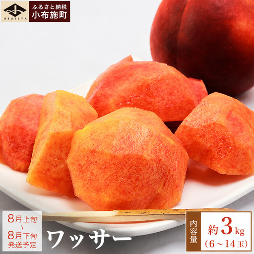 ワッサー 約3kg 6～14玉 ［小布施屋］ フルーツ 果物 長野県産 信州産 クール便 冷蔵便 数量限定 産地直送 令和8年産 【2026年8月上旬～8月下旬発送】［A-54］