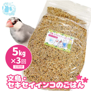 【3ヶ月定期便】fuu 文鳥・セキセイインコのごはん（5kg）[145S47-T]