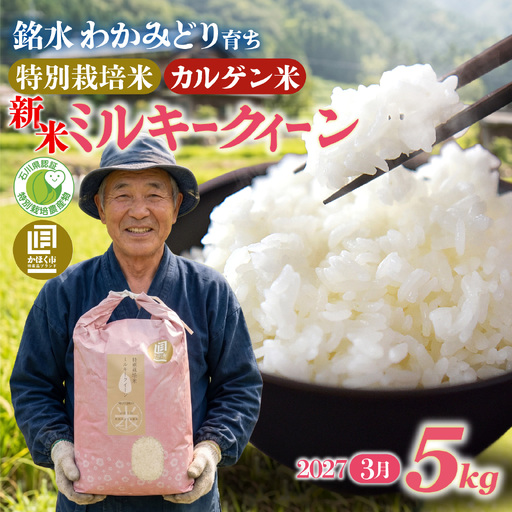 【先行予約】ミルキークイーン 5kg 【2027年3月発送】/  令和8年産 白米 精米