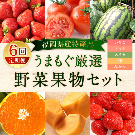 【福岡県産 特産品 年6回定期便】うまもぐ厳選 野菜果物セット 定期便 野菜 果物 詰め合わせ IK