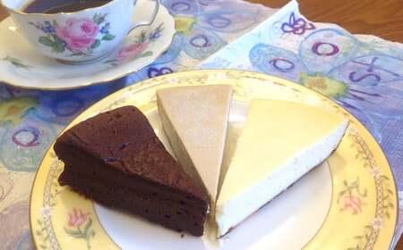 [3ヶ月定期便] カフェコテツクン 和三盆 ホールケーキ セット