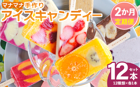 [2回定期便]手作りアイスキャンディー 12本セット [ アイスキャンディー 定期便 アイスキャンディー 定期便 アイスキャンディー 定期便 アイスキャンディー 定期便 ] Wys-0017