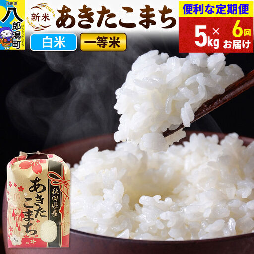 《新米》《定期便6ヶ月》あきたこまち 一等米 5kg【白米】 令和8年産 秋田県産 こまちライン