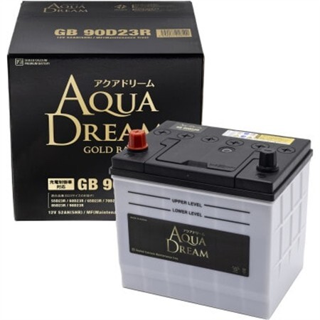 AQUADREAM GOLD 自動車始動用バッテリー 充電制御車対応  90D23R 1個_家電製品 アウトドア・カー用品  _【配送不可地域：沖縄県】【1608299】
