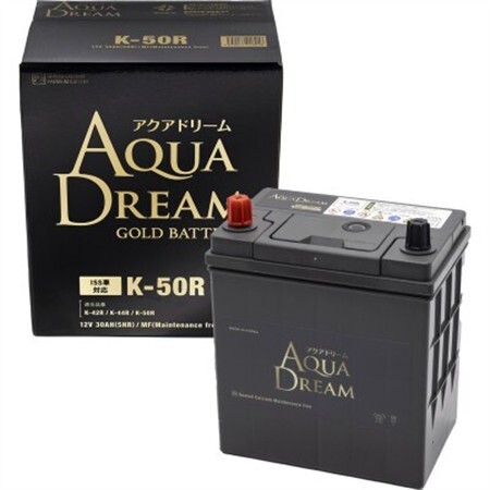 AQUADREAM GOLD 自動車始動用バッテリー ISS車対応  K-50R 1個_家電製品 アウトドア・カー用品  _【配送不可地域：沖縄県】【1608327】