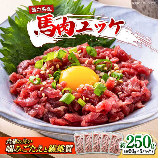 馬肉ユッケ 計約250g 約50g×5パック 小分け 馬刺し ユッケ[AYBK003]
