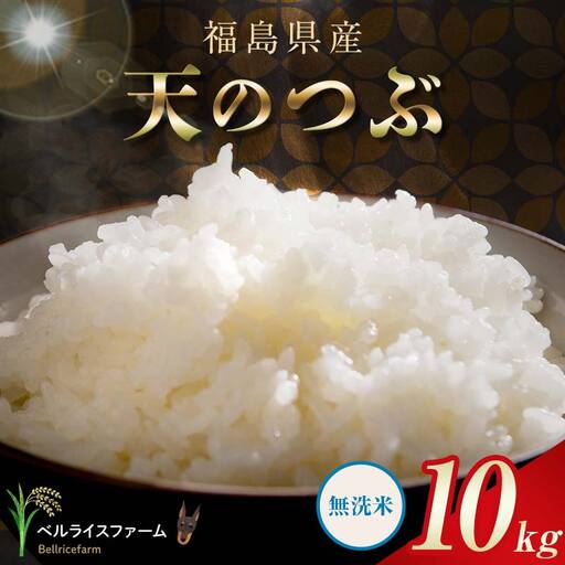 〈先行予約〉令和８年産 農家直送 ベルライスファームの天のつぶ 無洗米10kg F6U-440