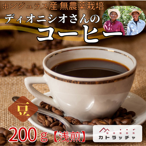 コーヒー豆 200g ホンジュラス産 浅煎り ディオニシオさんのコーヒー｜B431