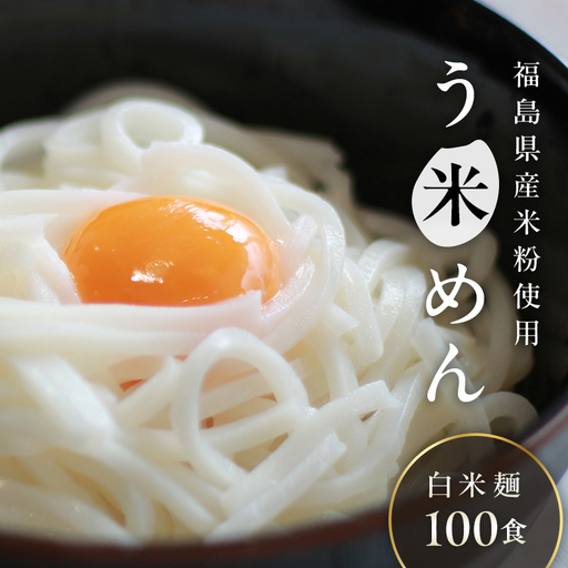 たっぷり入った グルテンフリー 米粉で作った麺「う米めん」100食入り F7X-0208