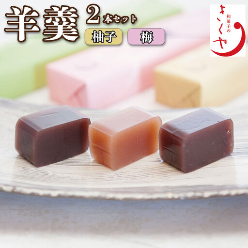 和菓子 羊羹 2本 セット （ 柚子羊羹 梅羊羹 ） ようかん