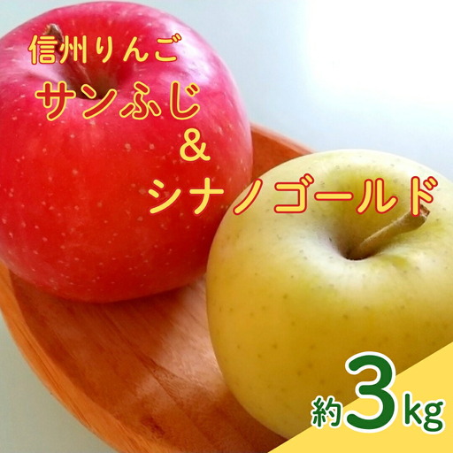 [2026年先行予約]サンふじ+シナノゴールド 約3kg| りんご りんご