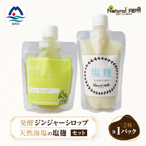 発酵ジンジャーシロップ＆塩麹　各1パックセット A2-20_調味料   _【配送不可地域：離島】【1619411】
