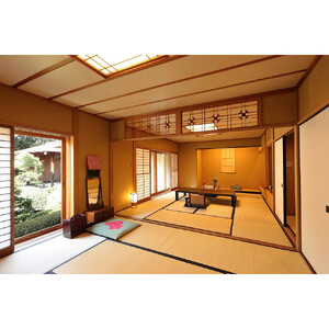 【あたみ石亭 別邸 桜岡茶寮】平休日1泊2食付ペア宿泊券《和室10畳＋8畳》