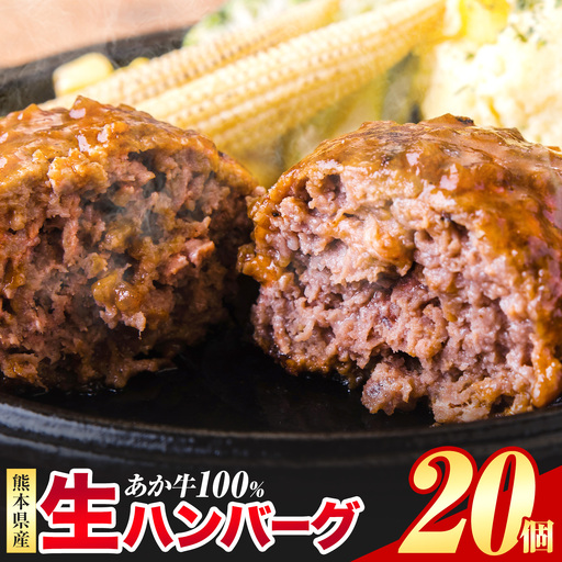 あか牛100%生ハンバーグ 140g×20個 ハンバーグ《30日以内に出荷予定(土日祝除く)》