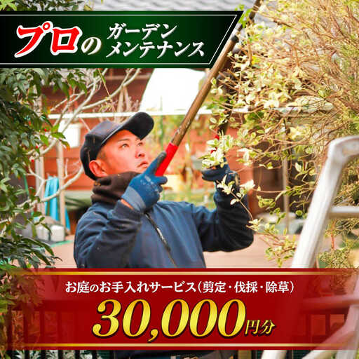 お庭のお手入れサービス（剪定・伐採・除草）30,000円分[AYCY005]