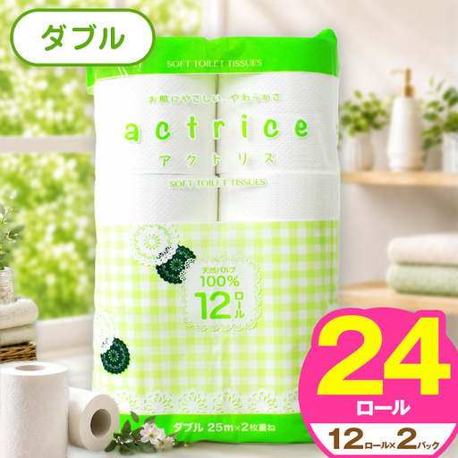 トイレット ペーパー ダブル 12ロール入り 2パック TH   | 栃木県 下野市