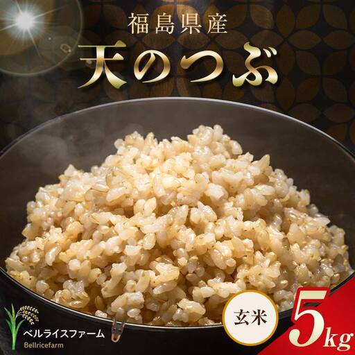 〈先行予約〉令和８年産 農家直送 ベルライスファームの天のつぶ 玄米5kg F6U-442