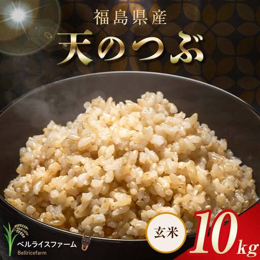 〈先行予約〉令和８年産 農家直送 ベルライスファームの天のつぶ 玄米10kg F6U-443