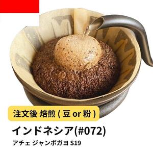 [粉]コーヒー #072 インドネシア アチェ ジャンボガヨ S19 310g 当日焙煎 大山珈琲