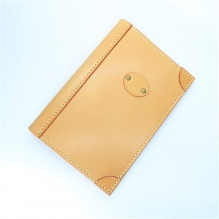 牛ヌメ革 A6 クラシック風手帳カバー(手縫い)【1500513】
