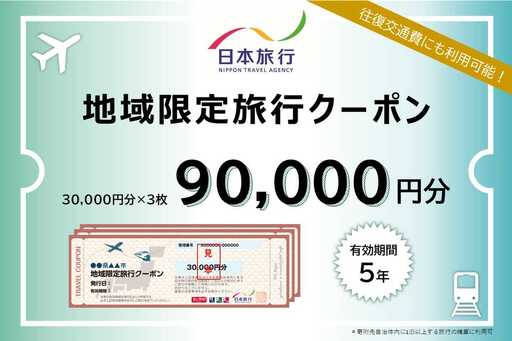 岐阜県多治見市 日本旅行 地域限定旅行クーポン 90，000円分[THE004]