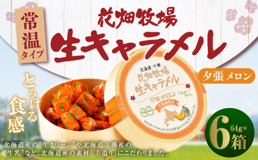 花畑牧場 生キャラメル 夕張メロン（常温） 64g×6セット キャラメル お菓子 おやつ メロン [002-0091]