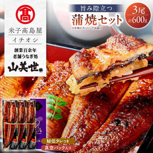 うなぎ【米子高島屋選定品】[うなぎ処 山美世]うなぎ蒲焼3尾詰合せ MAT-AA4 島根県松江市/株式会社米子高島屋 [ALFD017]うなぎ うなぎ