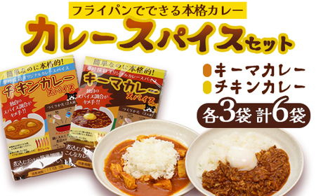 本格 キーマカレー チキンカレー スパイス セット 各3袋 計6袋（1袋4人前） / カレー スパイス グルテンフリー 綾部市 / 夢叶ベース［BSDW023］