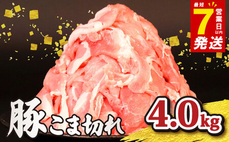 豚肉 こま切れ 豚こま肉 500g 8P 計4kg [旭食肉協同組合 千葉県 旭市 ask012] 