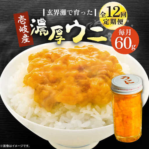 【全12回定期便】壱岐産 濃厚 ウニ60g《壱岐市》【合同会社塚元】ムラサキウニ [JDR032]