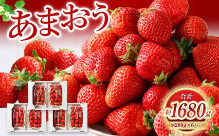 【2027年2月発送】【香春町 大容量 数量限定】 あまおう 約280g×6パック 計1680g いちご 苺 イチゴ ベリー 果物 フルーツ お取り寄せ デザート おやつ