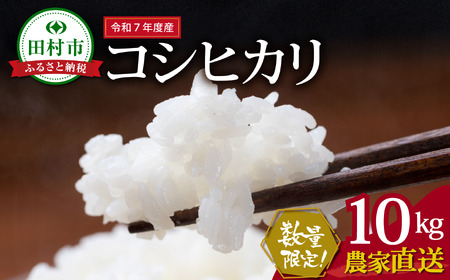 米 精米 令和7年産 福島県産 コシヒカリ 10kg 田村市
