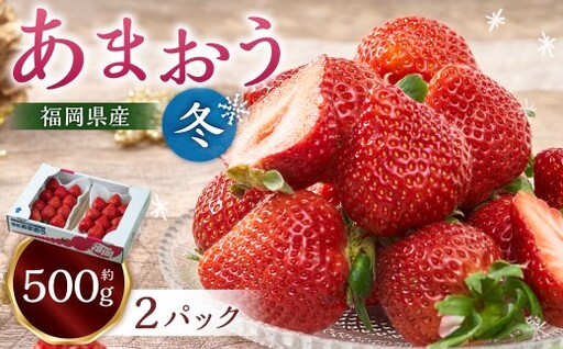 福岡産[冬]あまおう2パック いちご 苺 イチゴ 果物 くだもの フルーツ 冷蔵 [2026年12月上旬〜2026年1月下旬発送予定]