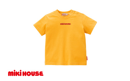 ベビー服 ミキハウス 丸ロゴ半袖Ｔシャツ【黄ー100】ベビー