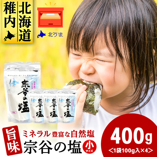 宗谷の塩100g×4袋