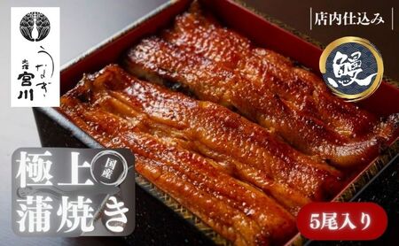 うなぎ 蒲焼き 大塚うなぎ宮川 真空パック うなぎ[5尾]