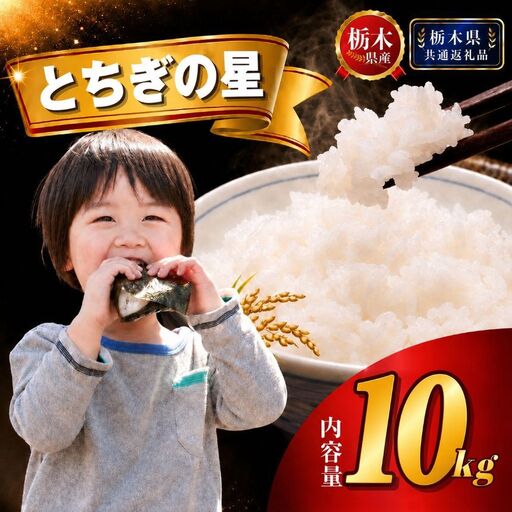 【新米】 令和8年産栃木県産 とちぎの星 10kg（5kg×2袋）【栃木県共通返礼品 栃木県産】AB | 栃木県 下野市