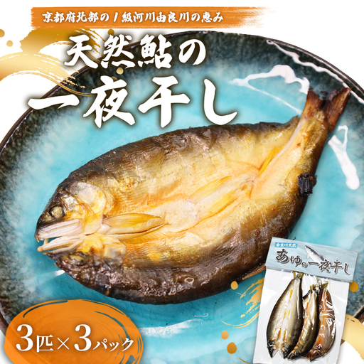 天然鮎 一夜干し 3パック（9匹） あゆ 鮎 一夜干し