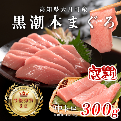 訳あり 不定貫 マグロ まぐろ 本マグロ 刺身 中トロ 300g 養殖 本まぐろ さしみ 刺し身 ネギトロ ねぎとろ 漬け丼 海鮮丼 まぐろたたき 海鮮セット 柵 年末 年始 正月 高知県 大月町 (PT0091_0381)