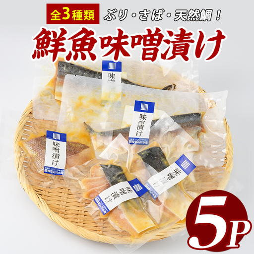 漁師がつくる味噌漬け5Pセット 指宿山川水産 IB035-017 味噌漬け 味噌漬け