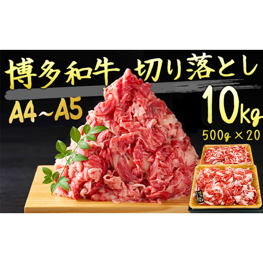 限定 牛肉 博多和牛 A4～A5 切落とし 合計10kg（500g×20p）肩ロース 赤身 バラ カルビ 配送不可：離島 牛肉炒め物 お肉 バラ(カルビ)