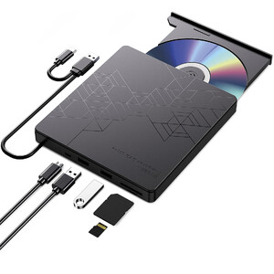 USB-HUB付き外付けDVDドライブ HT-DV30BY AOP0014