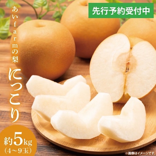 【先行予約】あい farm の梨 にっこり 5kg (4～9玉)(DQ004)