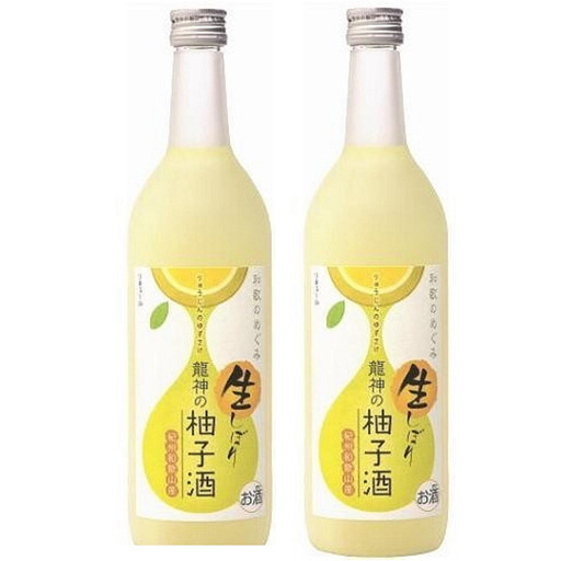 和歌のめぐみ 生搾り「龍神の柚子酒」720ml 2本［HCS8］